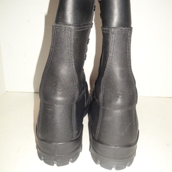 BATES BLACK LEATHER COMBAT BOOTS, MENS SHOE SIZE 9 M - Picture 5 of 9